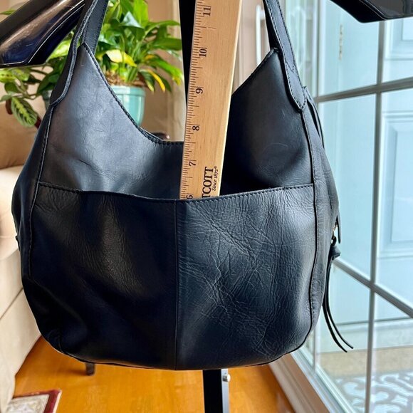 Margot New York Shoulder Bag Soft Leather Multiple Pockets Snap Closure Black OS - Picture 6 of 14